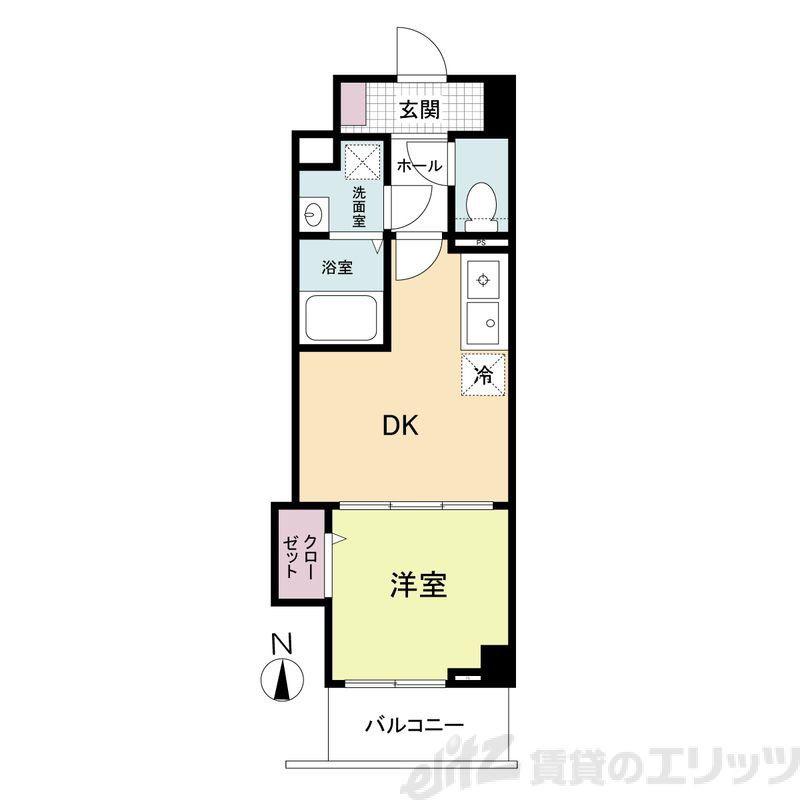 ART MIYATA(1DK/6階)の間取り写真