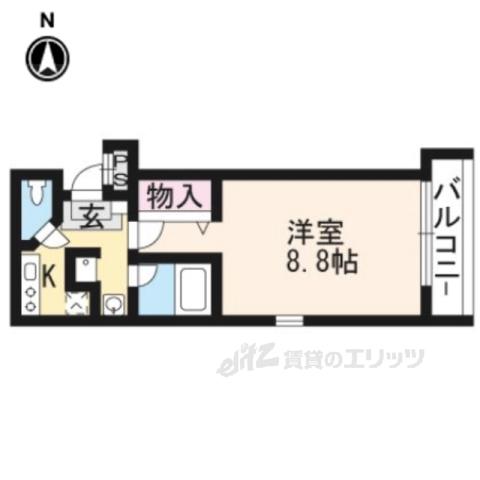 DOS TESORO(1K/3階)の間取り写真