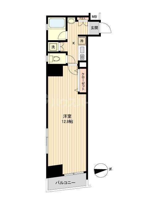 ラクラス新御徒町(1K/6階)の間取り写真