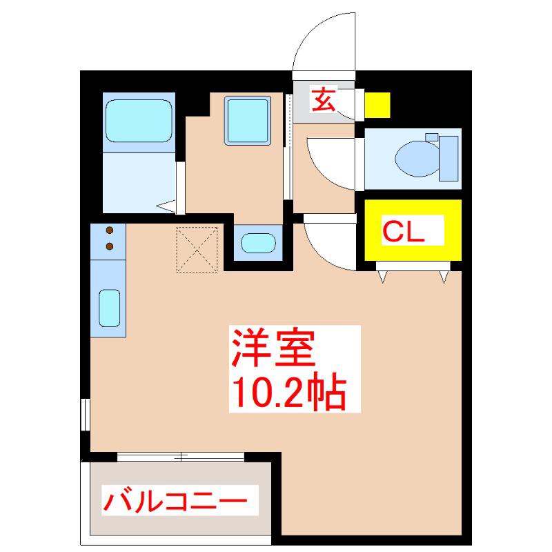 YSBLD.22(ワンルーム/2階)の間取り写真