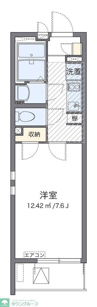 クレイノドエル 大久保B(1K/3階)の間取り写真