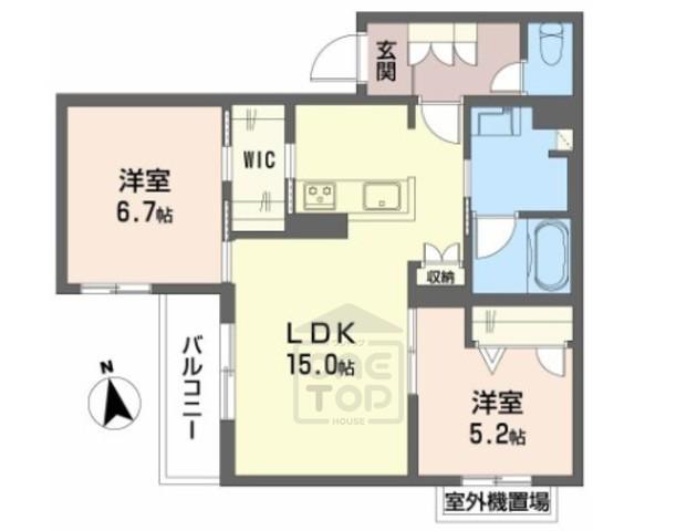 シャーメゾン セレッソ中桜塚(2LDK/3階)の間取り写真