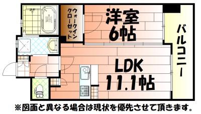 フェルト127(1LDK/14階)の間取り写真