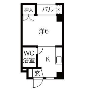 リアライズ一社(1K/2階)の間取り写真