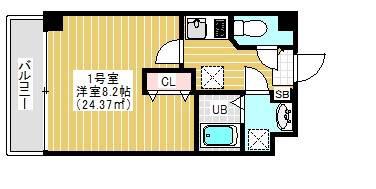 ヒルズ東日暮里(1K/7階)の間取り写真