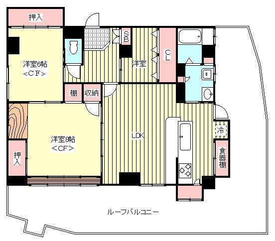 エスティーハイツ(2SLDK/4階)の間取り写真
