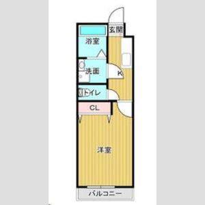TOPHOUSE羽津2(1K/1階)の間取り写真