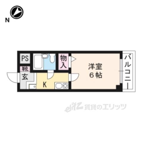 グロワール赤羽(1K/5階)の間取り写真