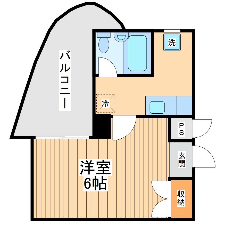 センチュリーハイツ三徳(1K/5階)の間取り写真