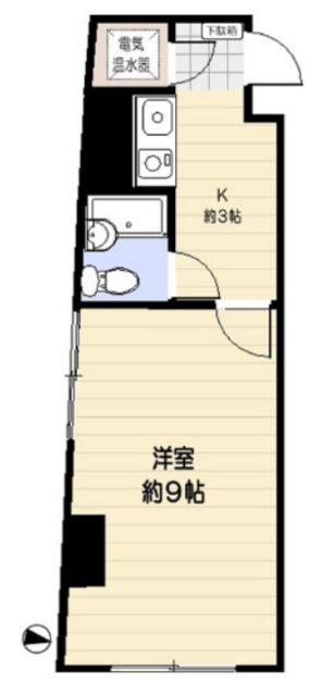 ライオンズマンション赤坂志津林(1K/3階)の間取り写真