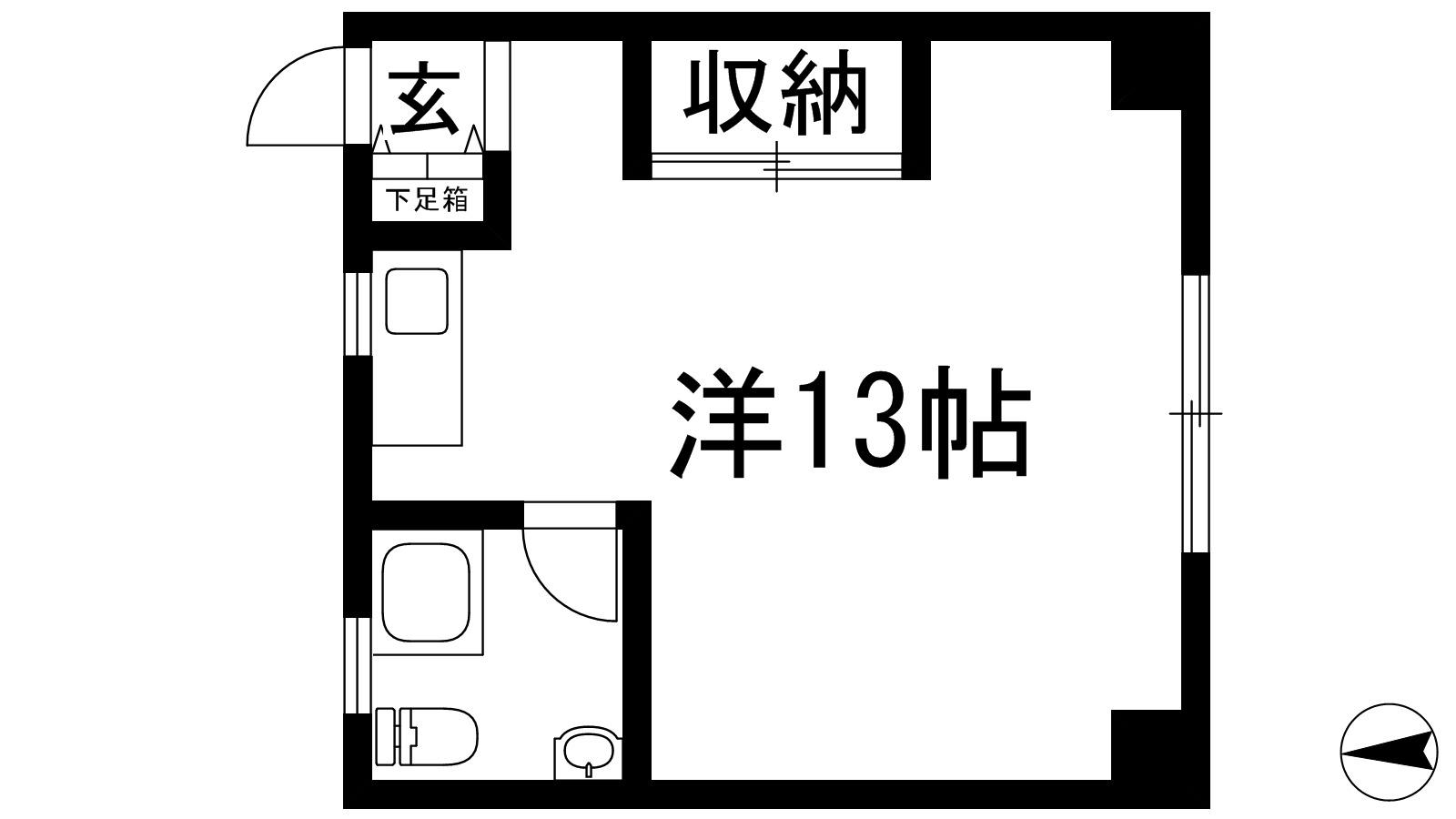 ふか喜マンション(ワンルーム/2階)の間取り写真