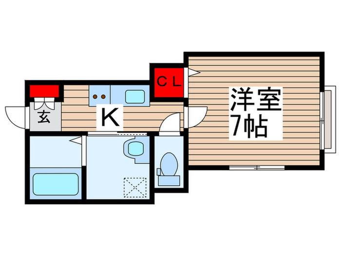 LIBRA京成大和田(1K/1階)の間取り写真