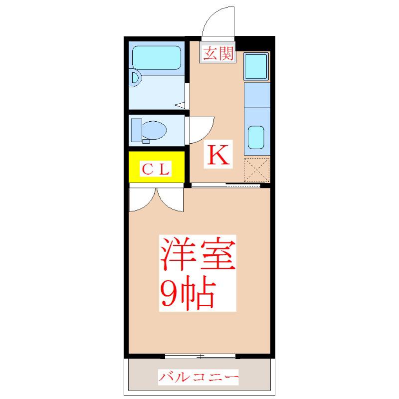 ベルビューコーポ91(1K/3階)の間取り写真