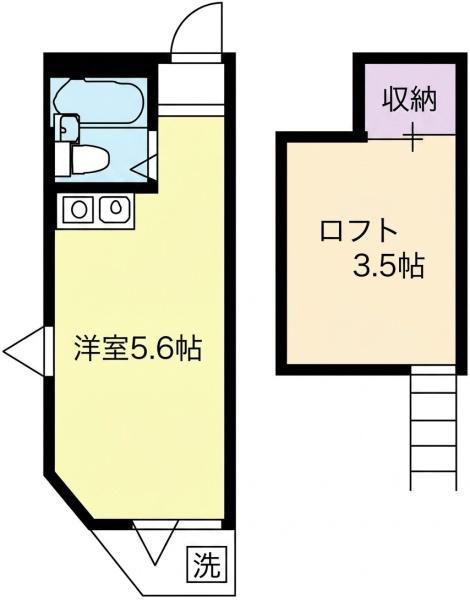 リエス新所沢2号館(ワンルーム/2階)の間取り写真