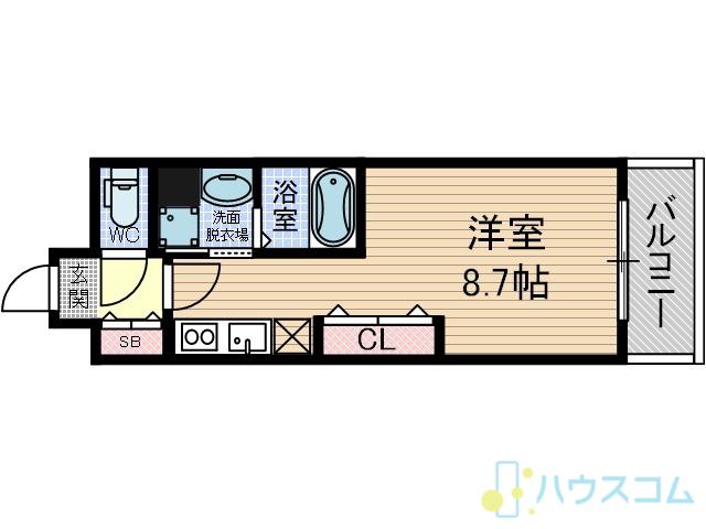 フェリーズ茨木(1K/6階)の間取り写真