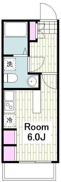 グラッソ戸部(1K/3階)の間取り写真