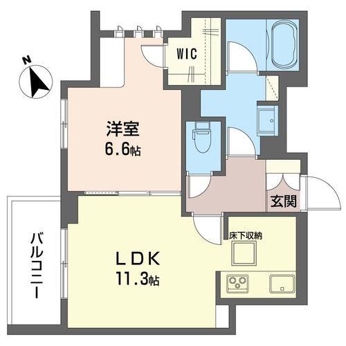 シャルマンイースト(1LDK/1階)の間取り写真
