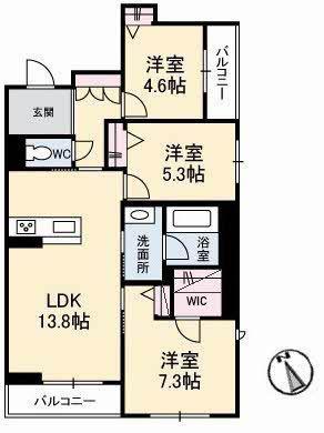 リーストソフィア(3LDK/2階)の間取り写真