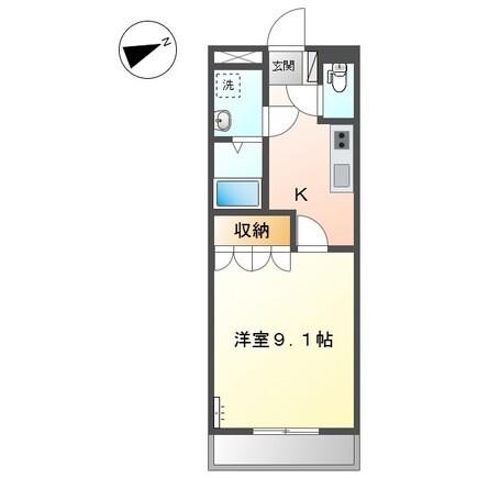 ルナ フォレスト(1K/2階)の間取り写真