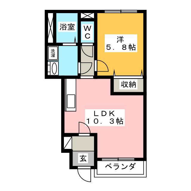 PETIT・FIELD(1LDK/1階)の間取り写真