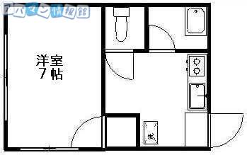 アーバンフラット(1K/1階)の間取り写真