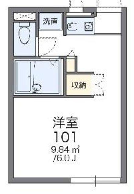 レオパレスドミールT・M(1K/2階)の間取り写真