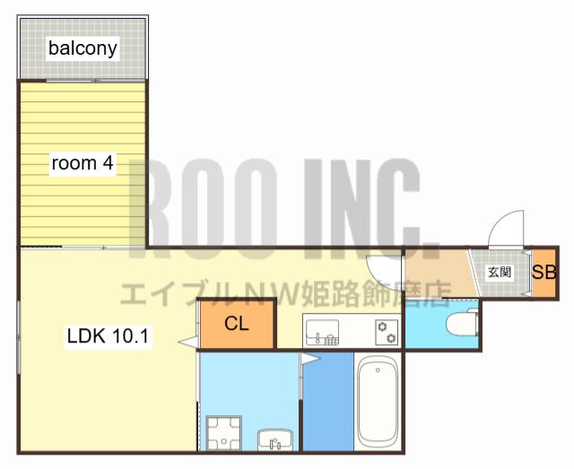 F ASECIA CAPH(1LDK/1階)の間取り写真