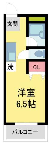 アルカディア西宮C棟(1K/1階)の間取り写真