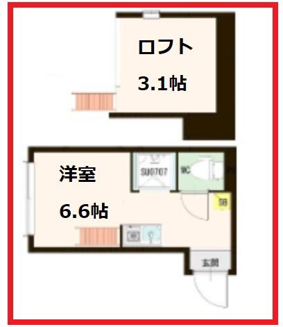 ネクステージ押上(ワンルーム/1階)の間取り写真