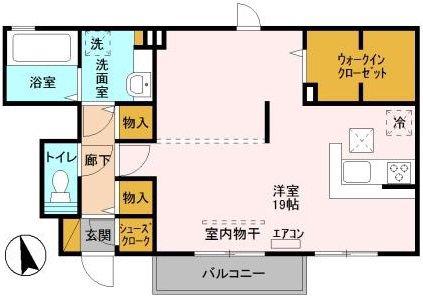 フロレスタ(ワンルーム/1階)の間取り写真