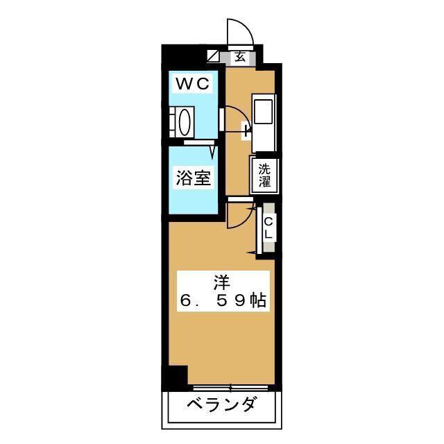 LA DOUCEUR新小岩(1K/7階)の間取り写真