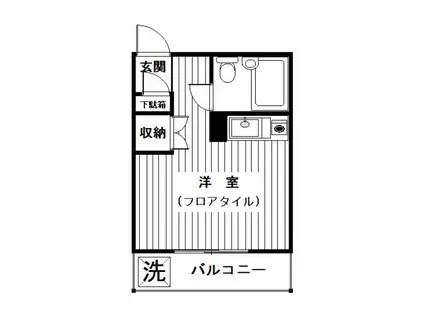オレンジコート日吉(ワンルーム/2階)の間取り写真