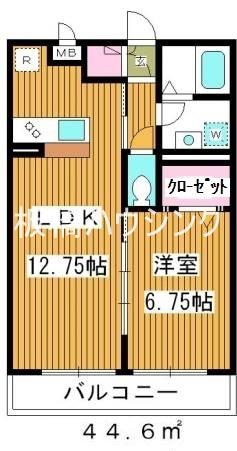 カレント上板橋(1LDK/3階)の間取り写真