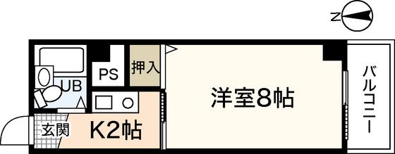 古市ビル(ワンルーム/11階)の間取り写真