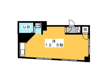 コーポ長崎(ワンルーム/4階)の間取り写真