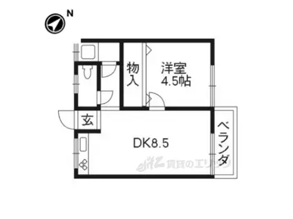 藤村マンション(1DK/3階)の間取り写真