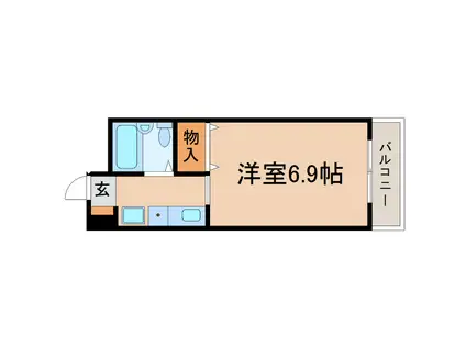 リバーサイドハイツ米田(1K/2階)の間取り写真