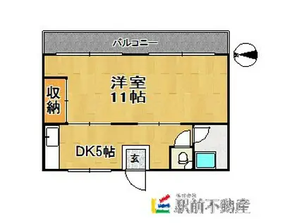 第2吉田コーポ(1DK/1階)の間取り写真