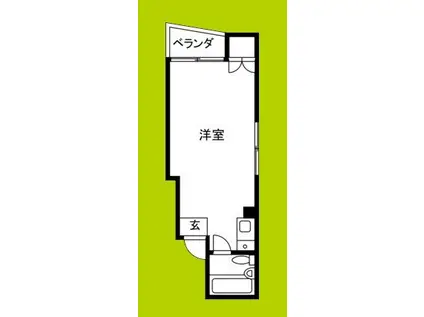 エレガントコハマ(ワンルーム/2階)の間取り写真