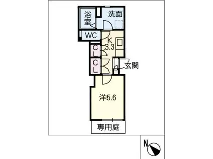 フォレストハイツ大須II(1K/1階)の間取り写真