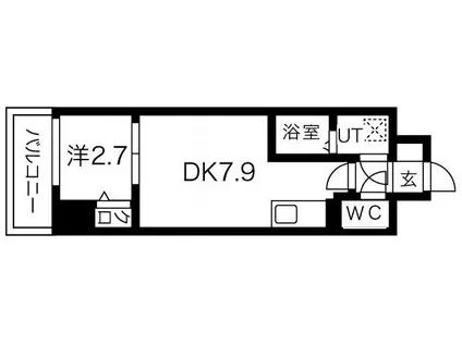 リヴィアス神戸LAMER(1LDK/6階)の間取り写真