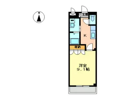 ＪＲ呉線 安浦駅 徒歩142分 2階建 築20年(1K/1階)の間取り写真
