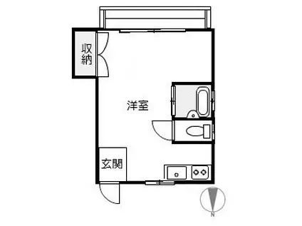 ＪＲ和歌山線 岩出駅 徒歩20分 2階建 築24年(1K/2階)の間取り写真