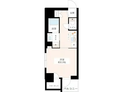 HYS NEXT 西巣鴨(1K/7階)の間取り写真