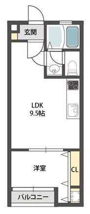 JS小山町(1LDK/2階)の間取り写真