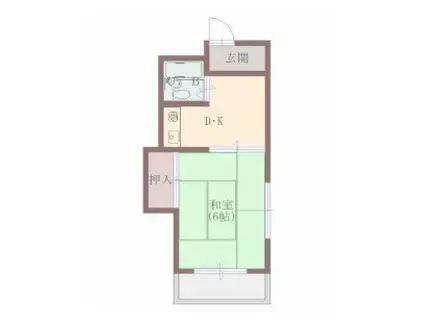 ピュアハイツ(1DK/3階)の間取り写真