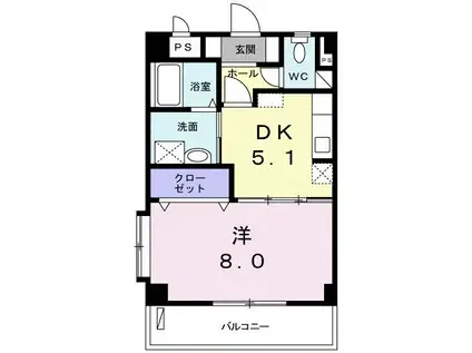 ESTOY BUSCANDO(1DK/2階)の間取り写真