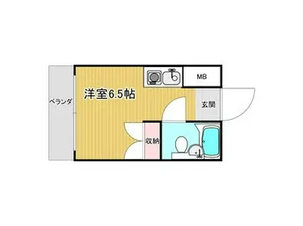 G1ビル浅間町(ワンルーム/4階)の間取り写真