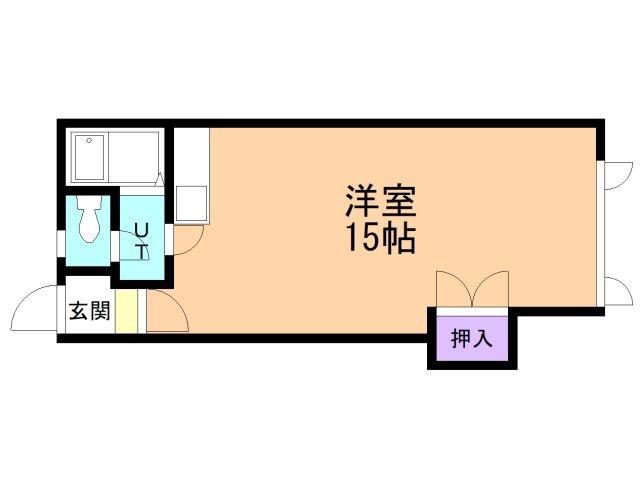 ロジメント純(ワンルーム/1階)の間取り写真