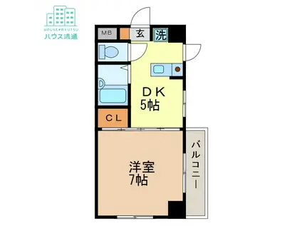 スカイヒルズ青山(1DK/3階)の間取り写真